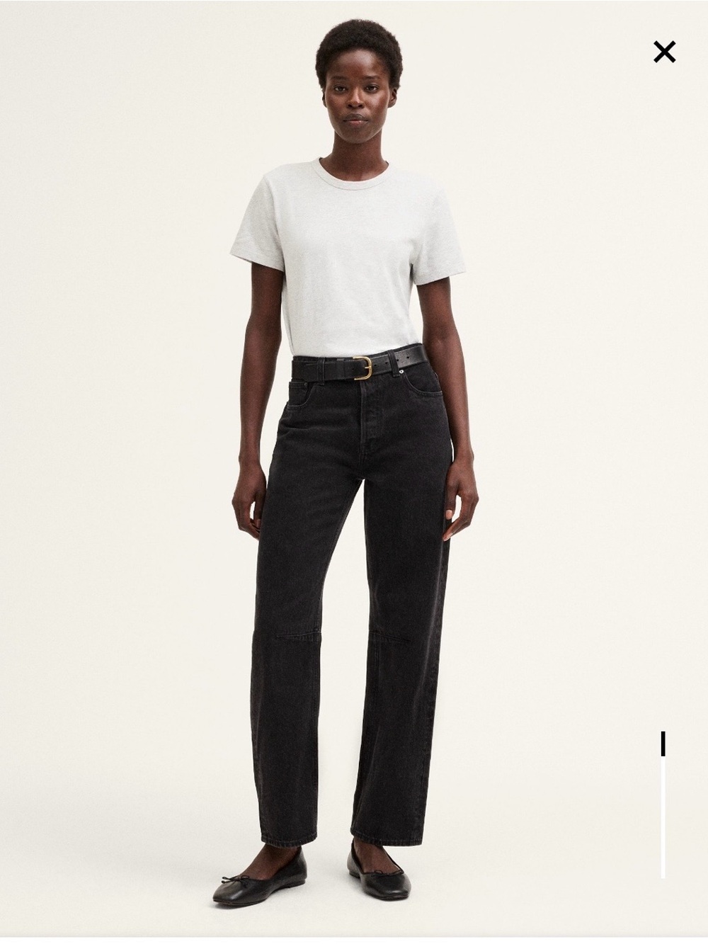 Madewell The Darted Barrel-Leg Jean Washed Black NWT